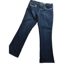 Jamie Nicole Collection Women's Bootcut Leg Dark Blue Jeans, Stretch Size 11/12